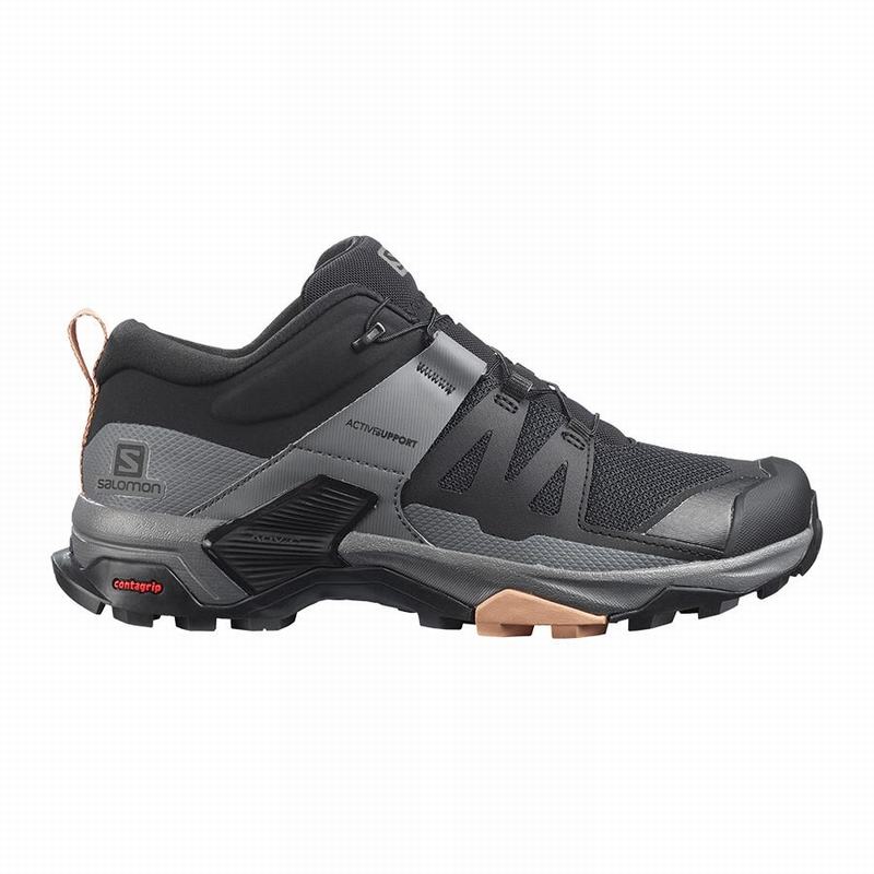 Salomon Israel X ULTRA 4 - Womens Hiking Shoes - Black (UYQZ-94281)